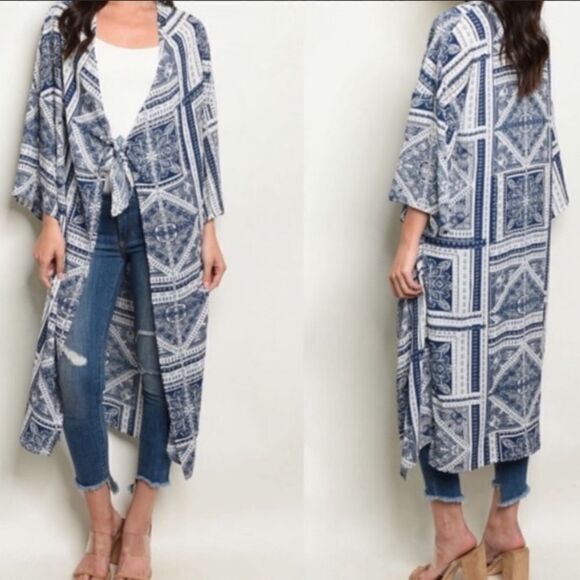 Front Tie  Kimono - Picture 4 of 11